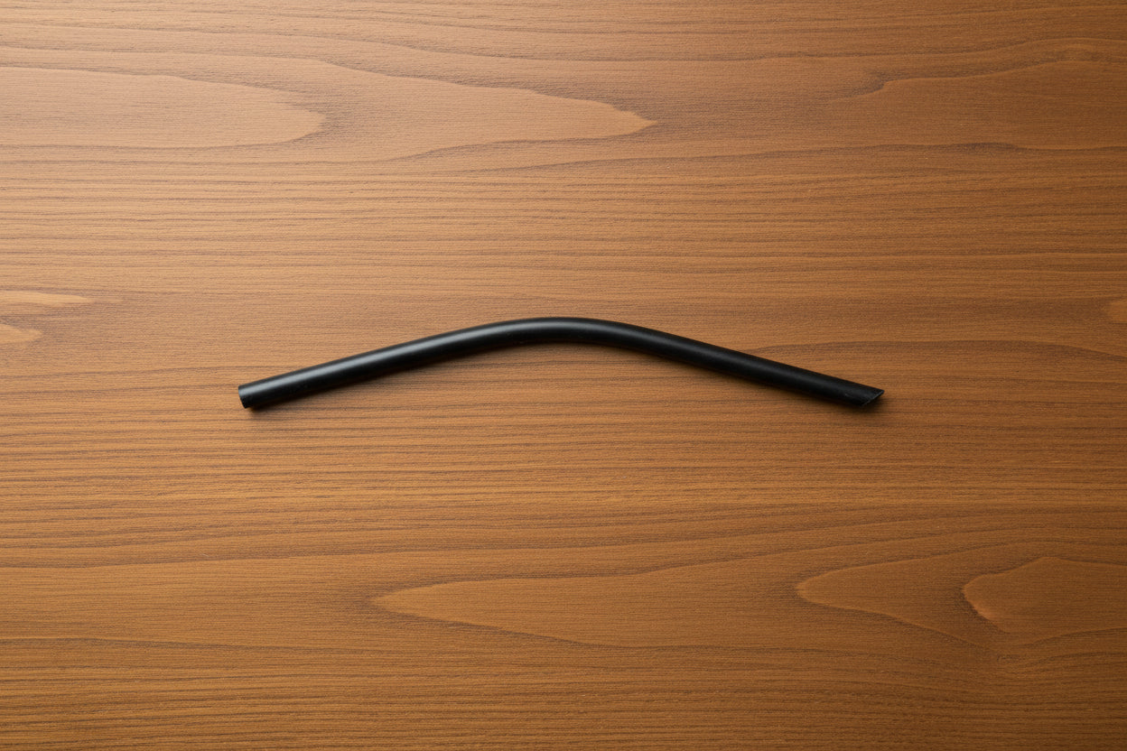 Kerminator flexible end tube resting on a table photographed from above