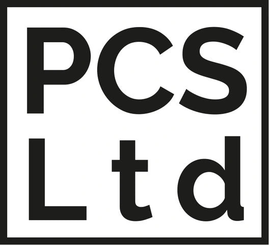 Logo with Pest Control Solutions Ltd 'PCS Ltd' text in black on a white background